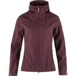 Kurtka trekkingowa damska Fjallraven Stina. Brązowe kurtki Fjällräven, s, bez wzorów, z materiału, klasyczne, z kapturem. Za 1,349.99 zł.