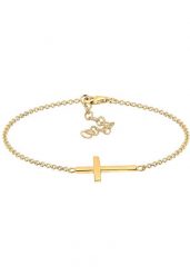 Elli Damski krzyż wiara w srebrze próby 925 Sterling Silver pozłacane różowym złotem Bransoletki 1 ct. Czerwone bransoletki Elli, pozłacane. Za 208.99 zł.