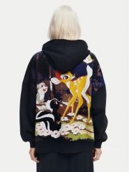 Desigual Bluza Bambi 24WWSK09 Czarny Oversize. Czarne bluzy Desigual, m, bez wzorów, z syntetyku, bez kaptura. Za 369.99 zł.