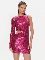 Patrizia Pepe Sukienka koktajlowa 2A2608/A6W6-M485 Różowy Slim Fit. Czerwone sukienki Patrizia Pepe, m, bez wzorów, z syntetyku, wizytowe, bez kołnierzyka, bez ramiączek. Za 919.99 zł.