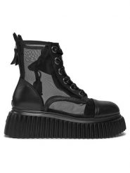 AGL Trzewiki Iggy D751563PGK62481013 Czarny. Czarne botki AGL, bez wzorów, z syntetyku, bez obcasa, na płaskiej podeszwie, bez zapięcia. Za 1,389.00 zł.