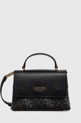 Guess torebka kolor czarny. Czarne listonoszki Guess, z aplikacjami, bez dodatków. Za 549.99 zł.