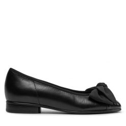 Baleriny Gabor. Czarne baleriny Gabor, bez wzorów, bez obcasa, bez zapięcia. Za 419.99 zł.