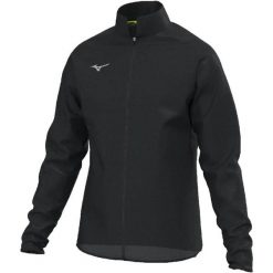 Kurtka wodoodporna Mizuno RB. Czarne kurtki do biegania Mizuno, xl, bez wzorów, z materiału, z kapturem, do biegania. Za 237.30 zł.