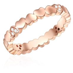 Lulu & Jane Serce Srebro wysokiej pr óby Cyrkonia Pierścionki 1 ct Damski. Białe pierścionki Lulu & Jane, z cyrkonią, pozłacane. Za 419.99 zł.