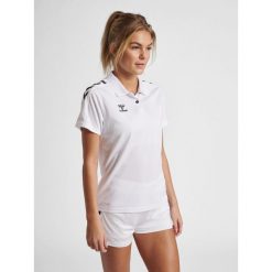 Koszulka sportowa damska Hummel Core XK Functional Polo. Białe t-shirty sportowe Hummel, s, bez wzorów, z materiału, bez ramiączek. Za 110.00 zł.