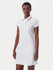 Tommy Hilfiger Sukienka codzienna WW0WW45532 Biały Regular Fit. Białe sukienki Tommy Hilfiger, na co dzień, xs, bez wzorów, z bawełny, bez kołnierzyka, bez ramiączek, proste. Za 369.99 zł.