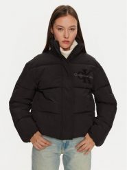 Calvin Klein Jeans Kurtka puchowa Chenille J20J224681 Czarny Regular Fit. Czarne kurtki Calvin Klein Jeans, xs, bez wzorów, z jeansu, bez kaptura. Za 769.99 zł.