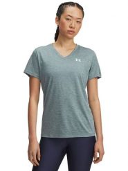 Under Armour Koszulka sportowa w kolorze zielonym rozmiar: S. Zielone t-shirty sportowe Under Armour, s, bez wzorów, bez ramiączek, outdoorowe. Za 88.02 zł.