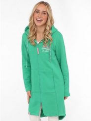 Zwillingsherz Bluza "Smile Happiness Laugh" w kolorze zielonym rozmiar: L/XL. Zielone bluzy Zwillingsherz, l, bez wzorów, bez ramiączek, bez kaptura. Za 224.52 zł.