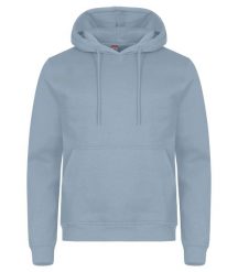 Clique Bluza z kapturem Miami z bawełny i poliestru z recyklingu – Soft Blue. Niebieskie bluzy CLIQUE, s, bez wzorów, z bawełny, bez ramiączek, z kapturem. Za 172.75 zł.