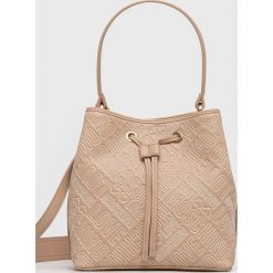 Love Moschino torebka kolor beżowy. Brązowe torebki klasyczne Love Moschino, bez wzorów, bez dodatków. Za 949.99 zł.