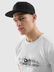 4F Czapka z daszkiem snapback uniseks 4F x Drift Masters - czarna Uniwersalny. Czarne czapki z daszkiem 4f, na lato, bez wzorów, z materiału, sportowe. W wyprzedaży za 89.99 zł.