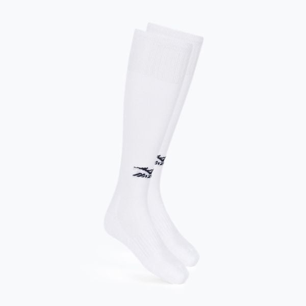 Skarpety Mizuno Comfort Volley Long V2EX6A55Z71. Białe skarpetki Mizuno, bez wzorów, z materiału. Za 29.99 zł.