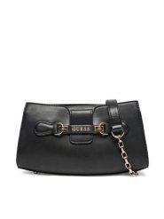 Guess Torebka Nolana HWVG95 00120 Czarny. Czarne listonoszki Guess, z aplikacjami, ze skóry, bez dodatków. Za 269.99 zł.