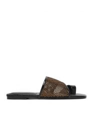 Eva Minge Japonki EO-NIA-V2221-163-1 Czarny. Czarne japonki Eva Minge, bez wzorów, ze skóry. Za 279.99 zł.