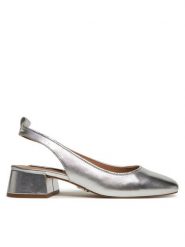 Steve Madden Sandały Smitten s SM11003213 Srebrny. Szare sandały Steve Madden, bez wzorów, ze skóry, bez obcasa, na słupku, bez zapięcia. Za 399.99 zł.
