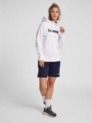 Bluza sportowa z kapturem damska Hummel Go Cotton Logo Hoodie Woman. Białe bluzy z kapturem Hummel, s, bez wzorów, z bawełny, z kapturem, do piłki ręcznej. Za 218.20 zł.