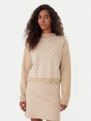Guess Golf W5BR23 Z3JD2 Beżowy Relaxed Fit. Brązowe swetry Guess, s, z aplikacjami, z syntetyku, bez ramiączek. Za 349.99 zł.