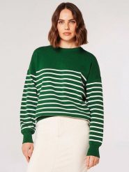 Apricot Sweter w kolorze zielono-białym rozmiar: XL. Zielone swetry Apricot, xl, bez wzorów, bez ramiączek. Za 96.83 zł.