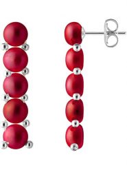 Pearline Srebrne kolczyki-wkrętki z perłami rozmiar: onesize. Czerwone kolczyki Pearline, z perłą, srebrne. Za 243.95 zł.