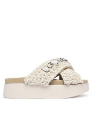 Inuikii Klapki Woven Stones Platform 1004.005.0043 Biały. Białe klapki Inuikii, bez wzorów, z materiału, bez obcasa, bez zapięcia. Za 979.99 zł.