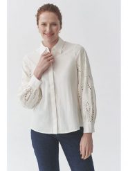 TATUUM Bluzka "Clementine" w kolorze kremowym rozmiar: 42. Brązowe bluzki Tatuum, bez wzorów, z bawełny, bez kołnierzyka, bez ramiączek. Za 170.87 zł.