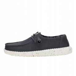 HeyDude Damskie Mokasyny Wendy Stretch Canvas. Czarne mokasyny Hey dude, bez wzorów, z materiału. Za 259.00 zł.