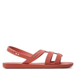 Sandały Ipanema. Czerwone sandały Ipanema, bez wzorów, bez obcasa, na płaskiej podeszwie, bez zapięcia. Za 119.99 zł.