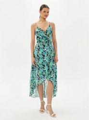 Morgan Sukienka letnia 241-REUILLA Zielony Regular Fit. Zielone sukienki Morgan, bez wzorów, z syntetyku, bez kołnierzyka, bez ramiączek. Za 469.99 zł.