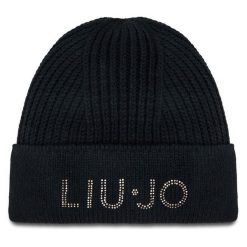 Czapka Liu Jo. Czarne czapki zimowe Liu Jo, bez wzorów. Za 489.99 zł.