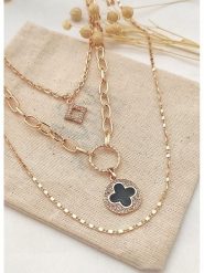 Atelier MIU Pozłacany naszyjnik z cyrkoniami - dł. 50 cm rozmiar: onesize. Żółte naszyjniki atelier MIU, z materiału, z cyrkonią, pozłacane. Za 78.84 zł.