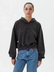 Gap Bluza 841725-03 Czarny Regular Fit. Czarne bluzy GAP, s, bez wzorów, z bawełny, bez kaptura. Za 229.99 zł.