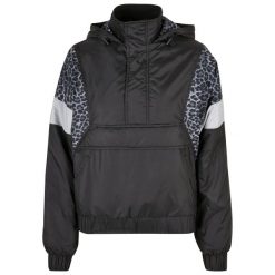 Kurtka Damska Snow Leopard Pull Over Jacket. Czarne kurtki Urban Classics, xs, bez wzorów, bez kaptura. Za 221.99 zł.