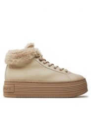 Calvin Klein Jeans Botki Bold Platf Low Laceup Mg YW0YW01590 Beżowy. Brązowe botki Calvin Klein Jeans, bez wzorów, z jeansu, bez obcasa, na płaskiej podeszwie, bez zapięcia. Za 449.99 zł.