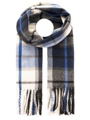 Zwillingsherz Szal w kolorze czarno-beżowo-niebieskim - 200 x 33 cm rozmiar: onesize. Brązowe szaliki i kominy Zwillingsherz, bez wzorów, z materiału. Za 69.99 zł.