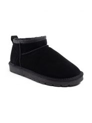 Gooce Skórzane botki zimowe "Mindy" w kolorze czarnym rozmiar: 38. Czarne botki Gooce, bez wzorów, ze skóry, bez obcasa, bez zapięcia. Za 155.49 zł.