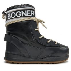 Śniegowce Bogner. Czarne śniegowce Bogner, bez wzorów, bez zapięcia. Za 1,689.00 zł.