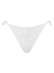 Hunkemöller Stringi Posie 302401 Biały. Białe stringi Hunkemöller, bez wzorów, z syntetyku. Za 59.99 zł.