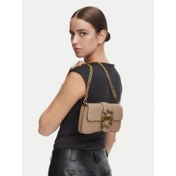 Torebka Just Cavalli. Brązowe kopertówki Just Cavalli, bez wzorów, wizytowe, bez dodatków. Za 759.99 zł.