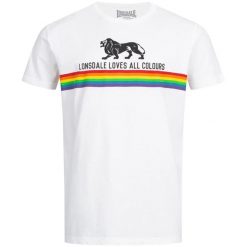T-shirt o klasycznym kroju Lonsdale Nelson. Białe t-shirty Lonsdale, bez wzorów, z bawełny, klasyczne, bez kołnierzyka, bez ramiączek. Za 191.00 zł.