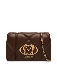 LOVE MOSCHINO Torebka JC4043PP1PLC0300 Brązowy. Brązowe kopertówki Love Moschino, bez wzorów, ze skóry, wizytowe, bez dodatków. Za 789.99 zł.