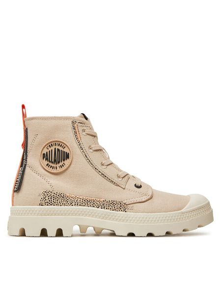 Palladium Trampki 99183-297-M Beżowy. Brązowe trampki Palladium, bez wzorów, z materiału, bez zapięcia. Za 304.99 zł.