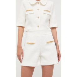 Morgan szorty bawełniane damskie kolor biały gładkie high waist. Białe szorty Morgan, bez wzorów, z bawełny. W wyprzedaży za 219.99 zł.