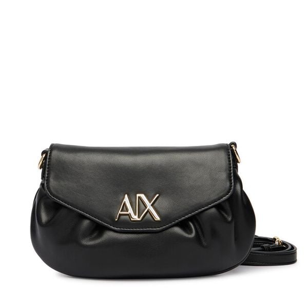 Torebka Armani Exchange. Czarne listonoszki Armani Exchange, bez wzorów, bez dodatków. Za 363.99 zł.