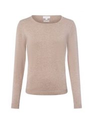 Brookshire Sweter z dzianiny DAmen Kobiety drobna dzianina beżowy|brązowy marmurkowy, L. Brązowe swetry brookshire, na jesień, l, bez wzorów, z bawełny, bez ramiączek. Za 199.95 zł.