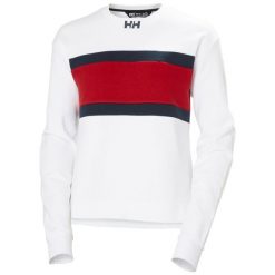 Bluza damska Helly Hansen Salt Crew. Białe bluzy Helly Hansen, bez wzorów, z bawełny, bez ramiączek, bez kaptura. Za 384.50 zł.