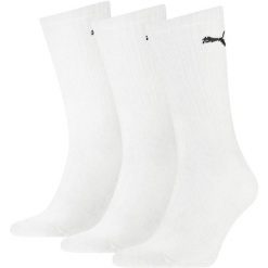 SKARPETY Puma Crew Socks 3 Pack, Dla obu płci. Białe skarpetki Puma, bez wzorów, z bawełny. Za 53.99 zł.