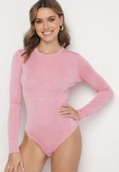 Różowe Body z Wiskozą w Klasycznym Stylu Danethra. Czerwone body i gorsety Born2be, bez wzorów, z jeansu, bez ramiączek. W wyprzedaży za 93.49 zł.