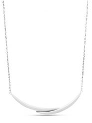 Eclat d'Argent Srebrny naszyjnik z elementem ozdobnym - dł. 39 cm rozmiar: onesize. Szare naszyjniki Eclat d'Argent, z materiału, srebrne. Za 179.22 zł.